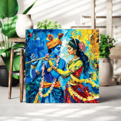 Divine Union – Radha Krishna Canvas Wall Art